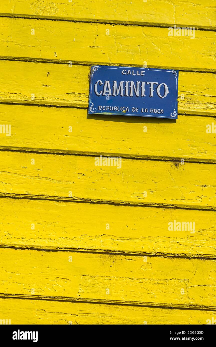 Traditionelle Häuser, La Boca, Argentinien Stockfoto