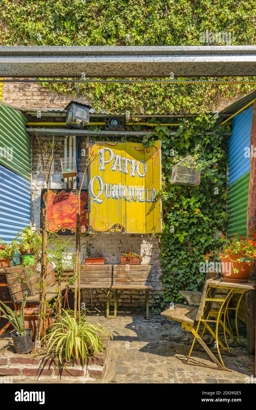Traditionelles Outdoor-Geschäft, La Boca, Argentinien Stockfoto