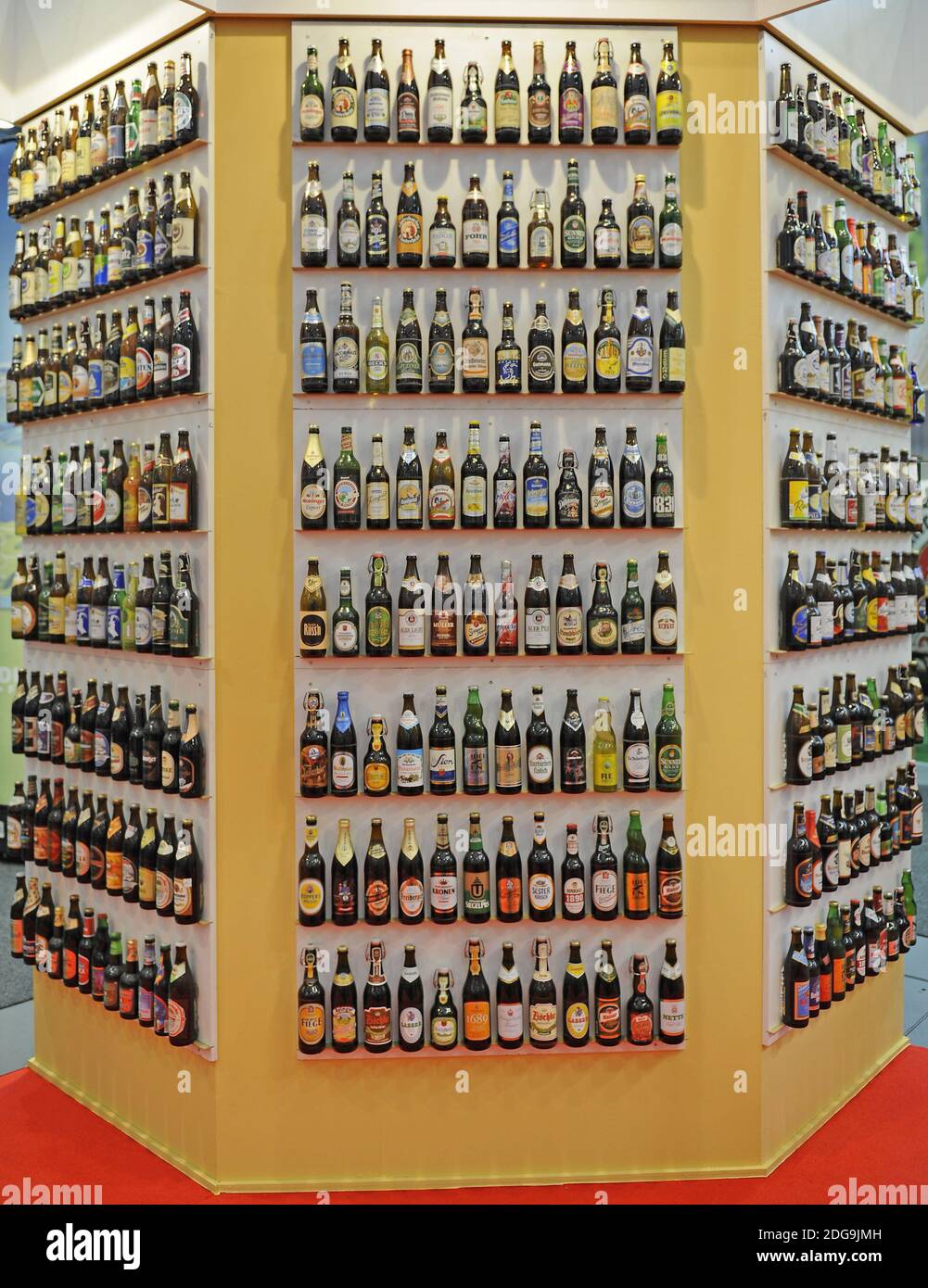 Verschiedene Biersorten auf der grünen Woche in Berlin Stockfoto