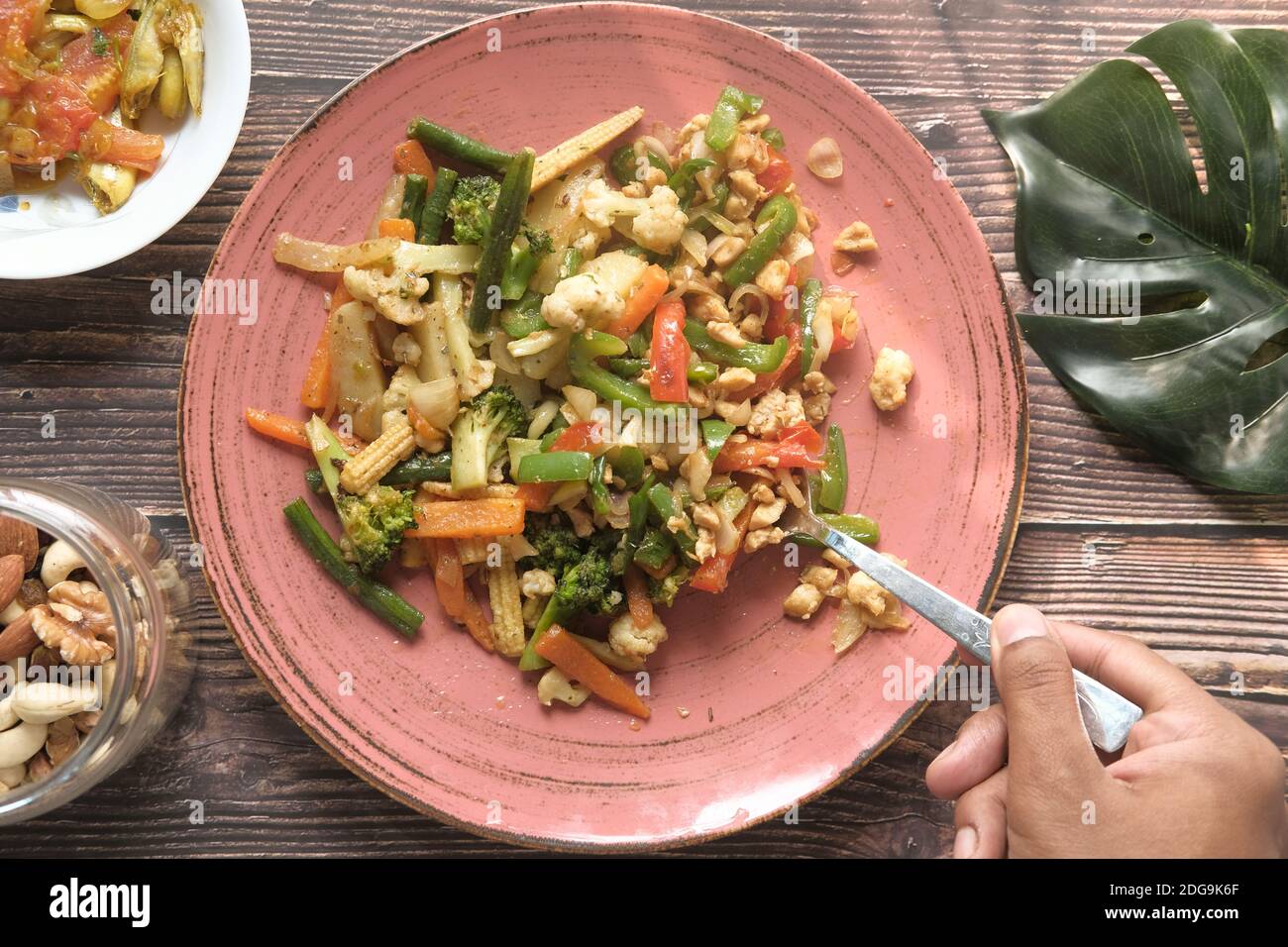 Ketogenic Diät-Konzept. Eine Reihe von Lebensmitteln mit niedrigem carb Keto Diät Stockfoto