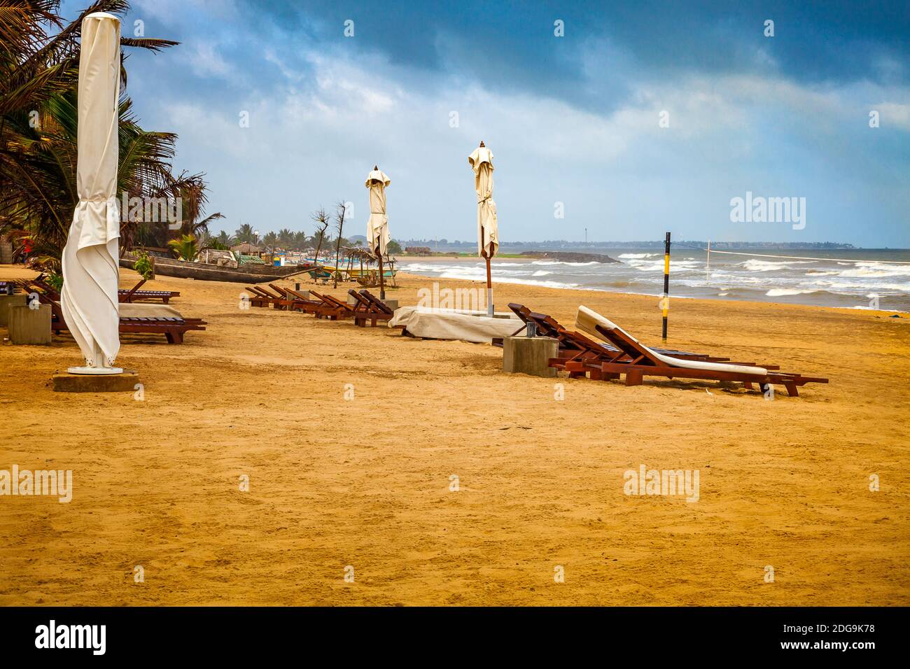 Blick auf Negombo Beach Stockfoto