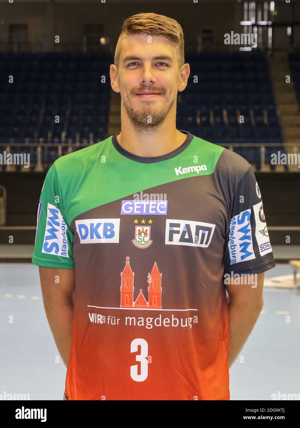 Der polnische Handballspieler Piotr Chrapkowski vom SC Magdeburg DHB DKB Handball Bundesliga Saison 2018/19 Stockfoto
