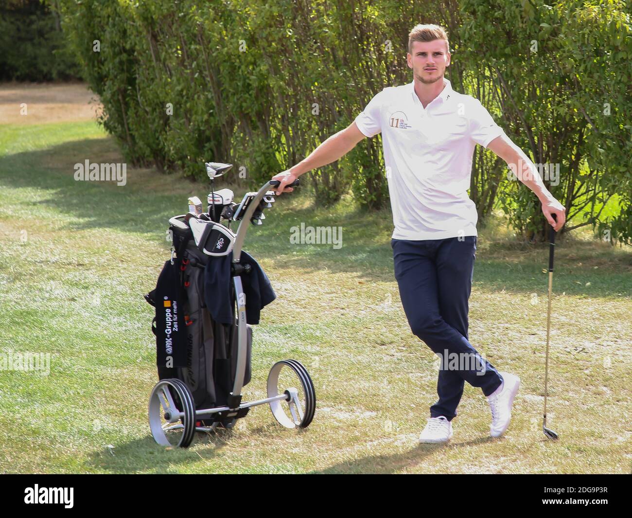 Deutscher Fußballspieler Timo Werner von RB Leipzig bei der 11. GRK Golf Charity Masters Leipzig 2018 Stockfoto