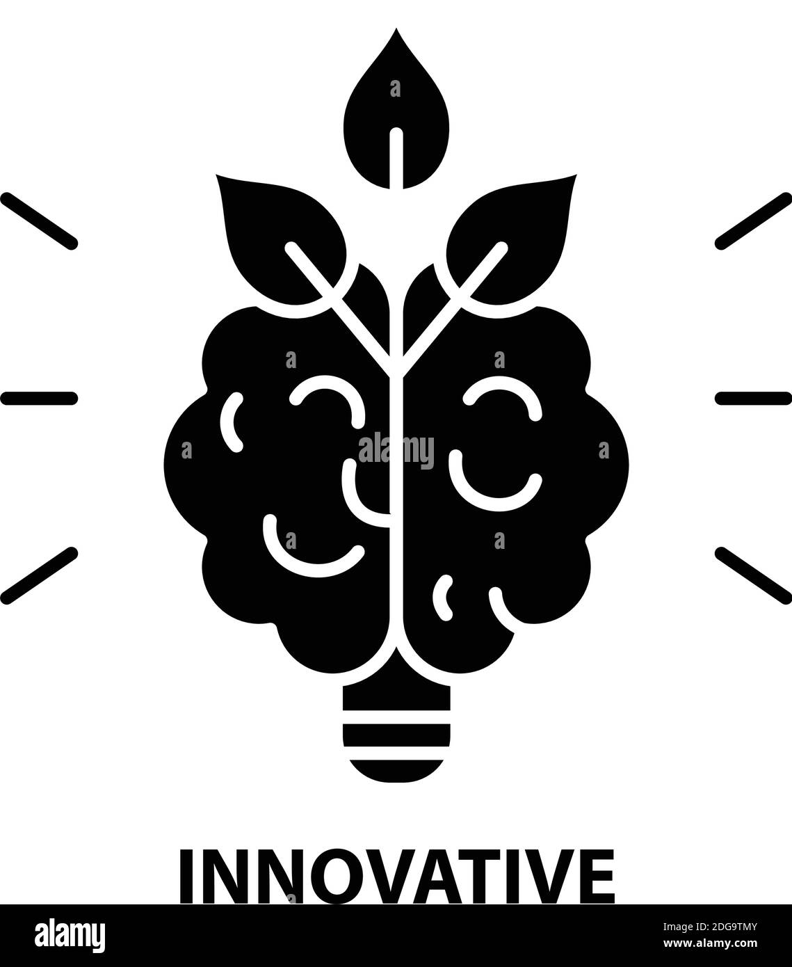 Innovatives Symbol, schwarzes Vektorzeichen mit editierbaren Konturen, Konzeptdarstellung Stock Vektor