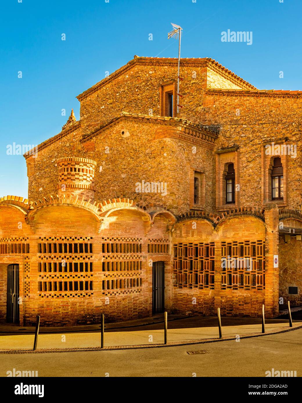 Colonia Guell Building, Katalonien, Spanien Stockfoto