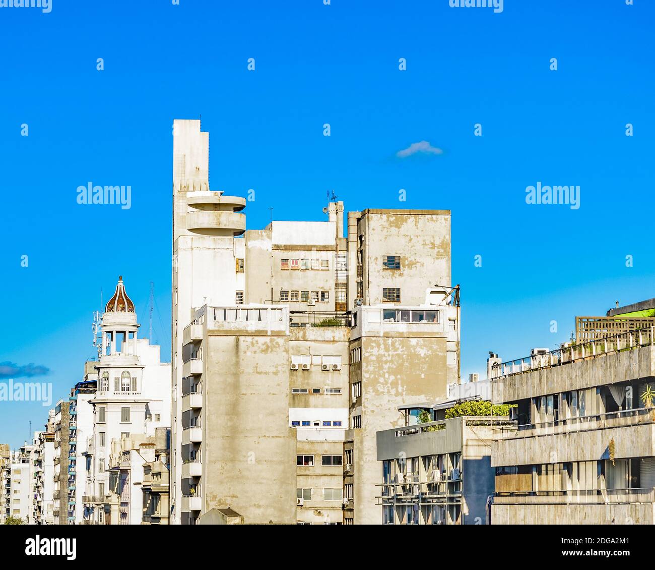 Luftaufnahme 18 de Julio Street, Montevideo, Uruguay Stockfoto