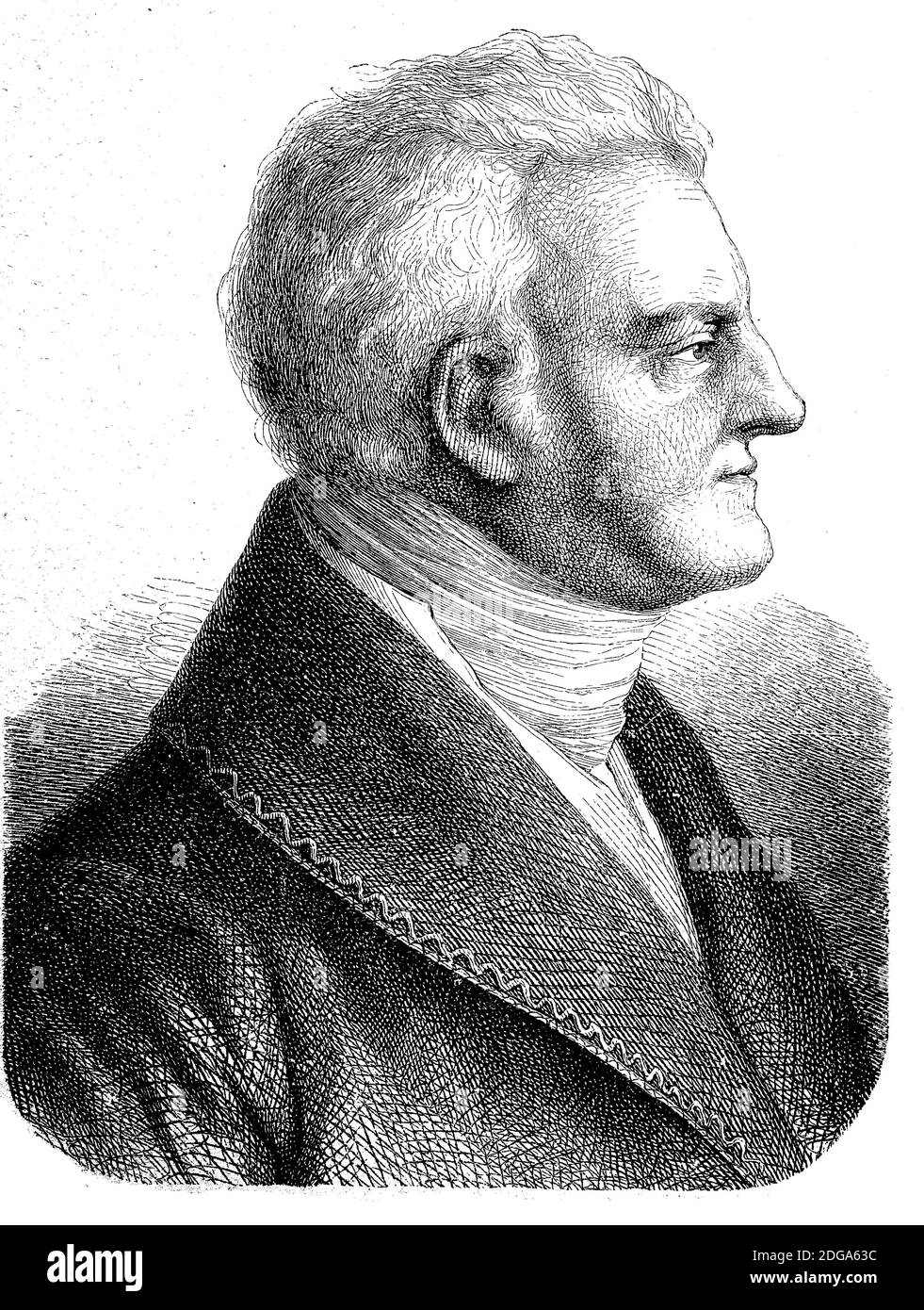 Carl August von Sachsen-Weimar-Eisenach, auch Karl, 3. September 1757 - 14. Juni 1828, ein deutscher Fürst, Herzog von 1758 und Großherzog von Sachsen-Weimar-Eisenach von 1815 / Carl August von Sachsen-Weimar-Eisenach, auch Karl, 3. 1757. - 14. September. Juni 1828, ein deutscher Fürst, ab 1758 Herzog und ab 1815 Großherzog von Sachsen-Weimar-Eisenach, Historisch, historisch, digital verbesserte Reproduktion eines Originals aus dem 19. Jahrhundert / digitale Reproduktion einer Originalvorlage aus dem 19ten Jahrhundert. Jahrhundert Stockfoto