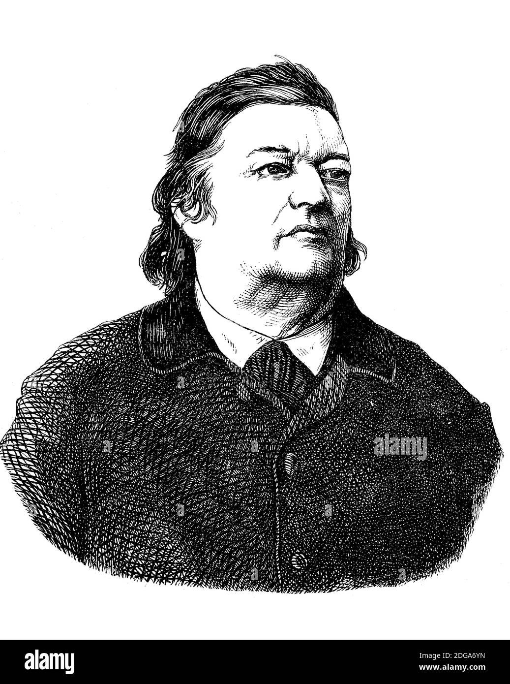 Justinus Andreas Christian Kerner, von 1850 von Kerner, 18. September 1786 - 21. Februar 1862, deutscher Arzt, Ärztlicher Schriftsteller und Dichter / Justinus Andreas Christian Kerner, ab 1850 von Kerner, 18. 1786. - 21. September. Februar 1862, ein deutscher Arzt, medizinischer Schriftsteller und Dichter, Historisch, historisch, digital verbesserte Reproduktion eines Originals aus dem 19. Jahrhundert / digitale Reproduktion einer Originalvorlage aus dem 19ten Jahrhundert. Jahrhundert Stockfoto
