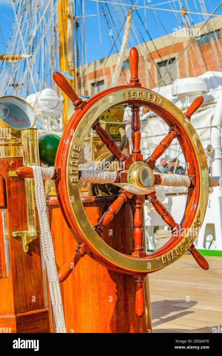 Fregatte Boot Ruder Stockfoto