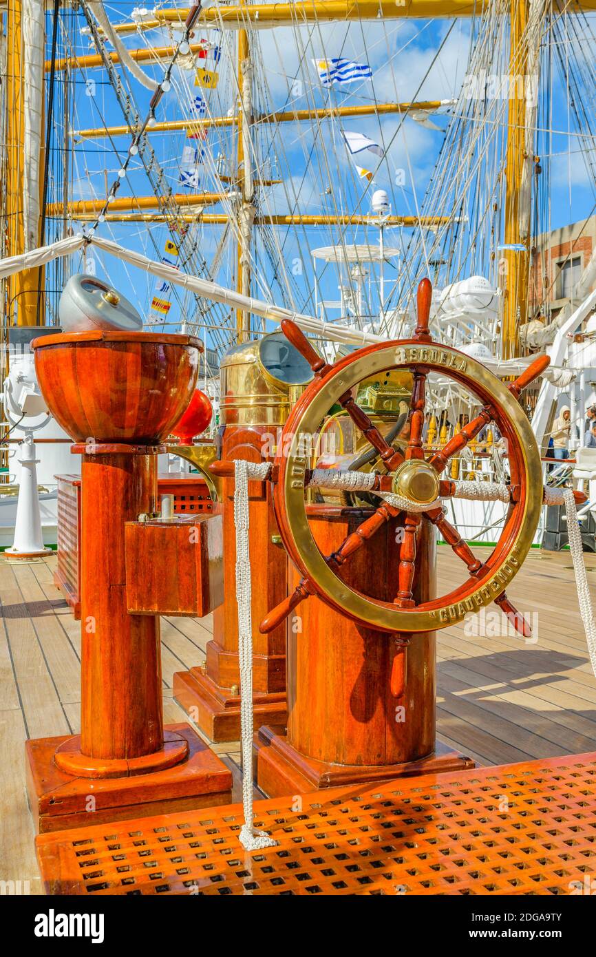 Fregatte Boot Ruder Stockfoto