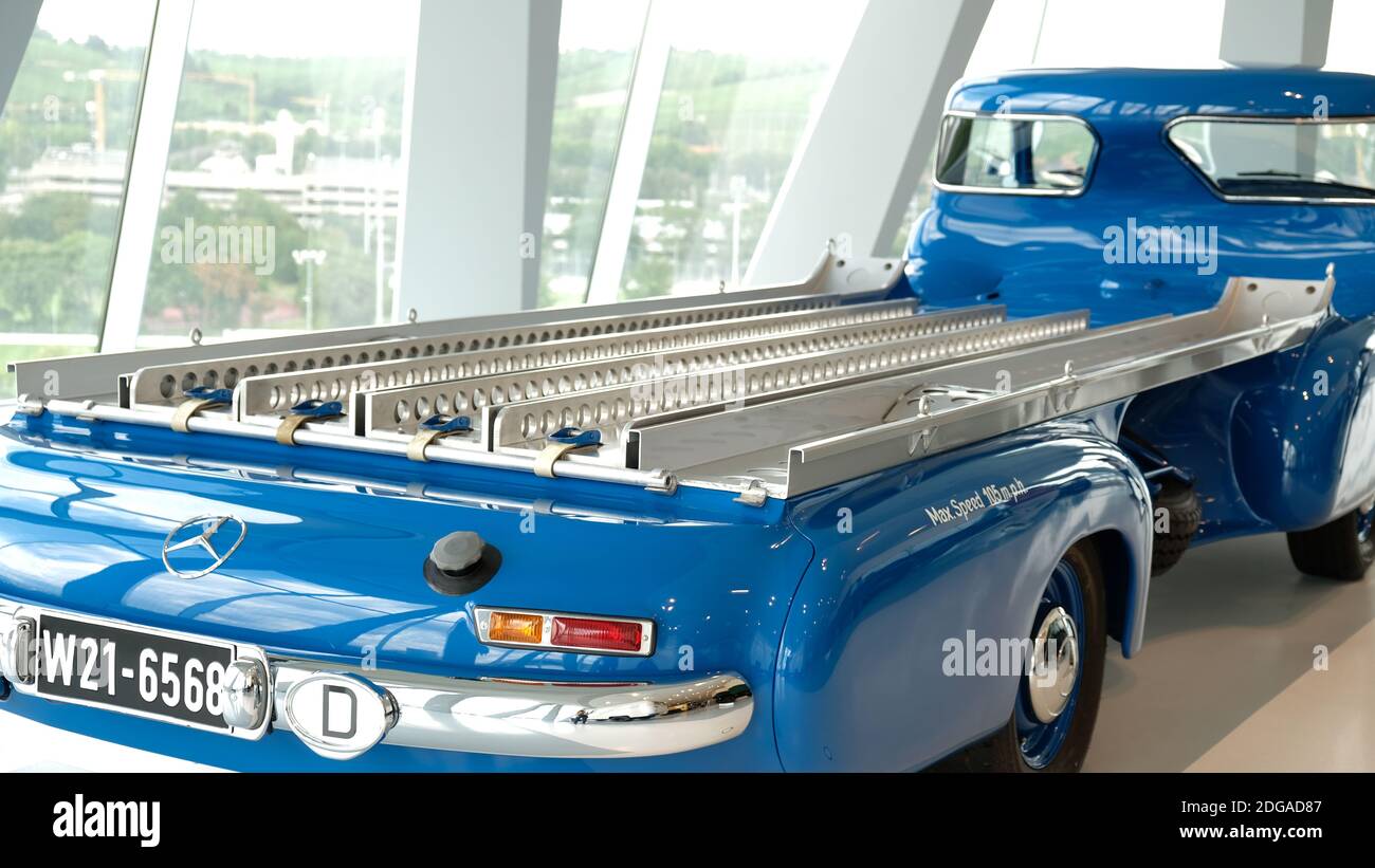 Mercedes-Benz High-Speed Rennwagen Transporter 1950 Stockfoto