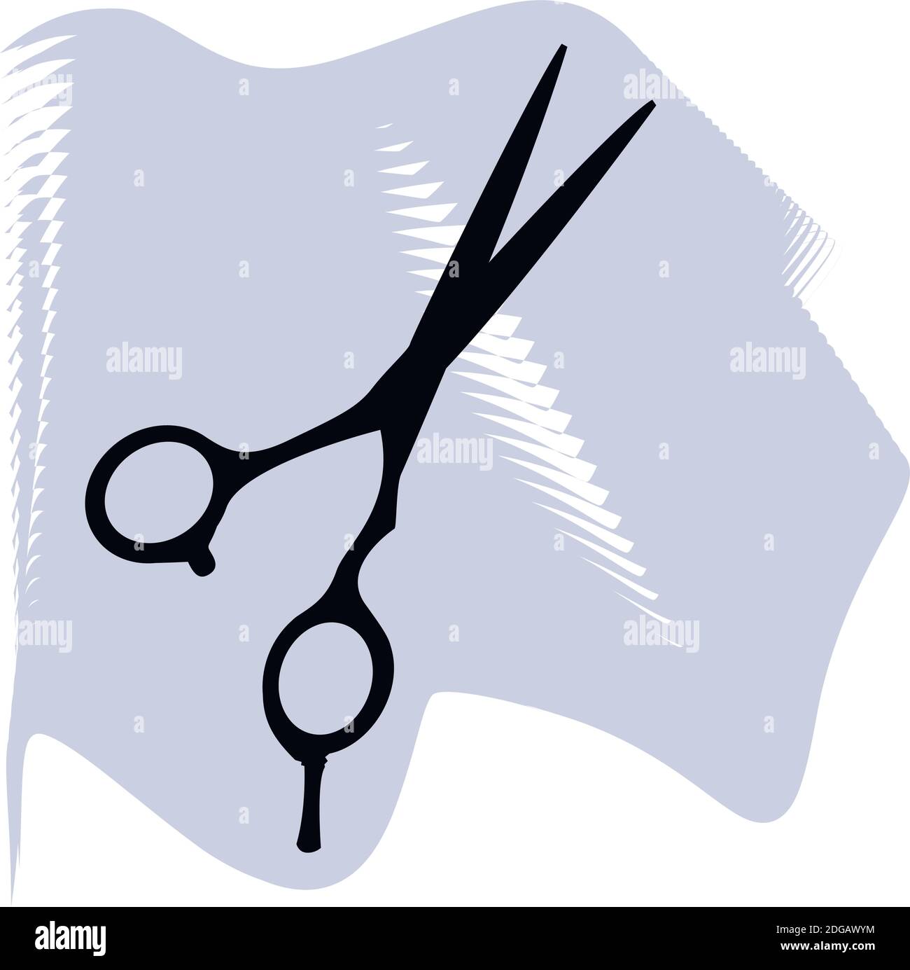 Haarscheren Vektor, Friseur, Salon, Haar, schwarze Schere auf lila Punkt Symbol eines Sets, isoliert auf weißem Hintergrund. EPS 10 Stock Vektor
