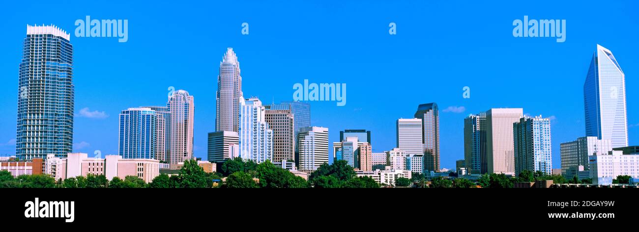 Skyline der Stadt, Charlotte, Mecklenburg County, North Carolina, USA Stockfoto