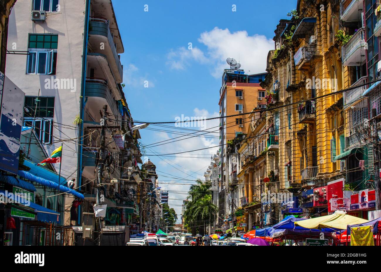 Yangon Myanmar Burma Südostasien Stockfoto