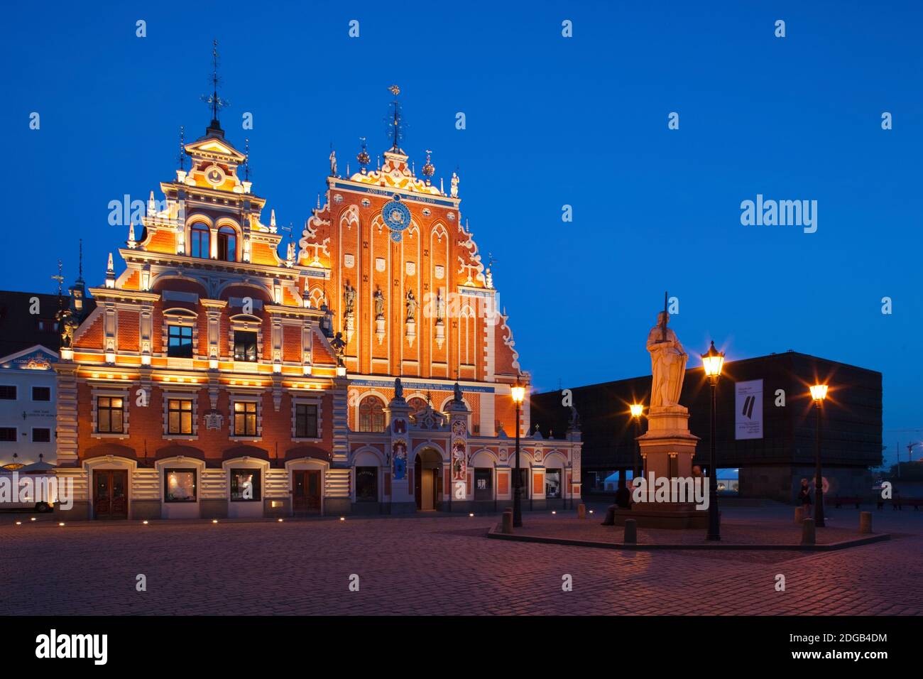 Fassade eines Gebäudes, Haus der Blackheads, Vecriga, Alt-Riga, Riga, Lettland Stockfoto