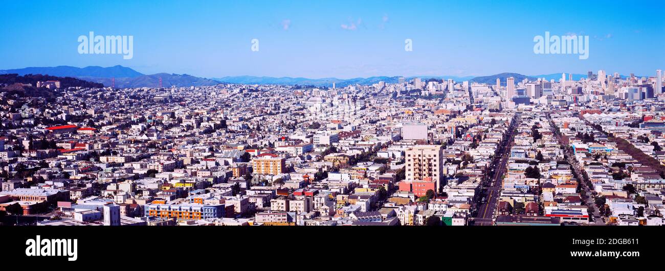 Häuser in einer Stadt, San Francisco, Kalifornien, USA Stockfoto