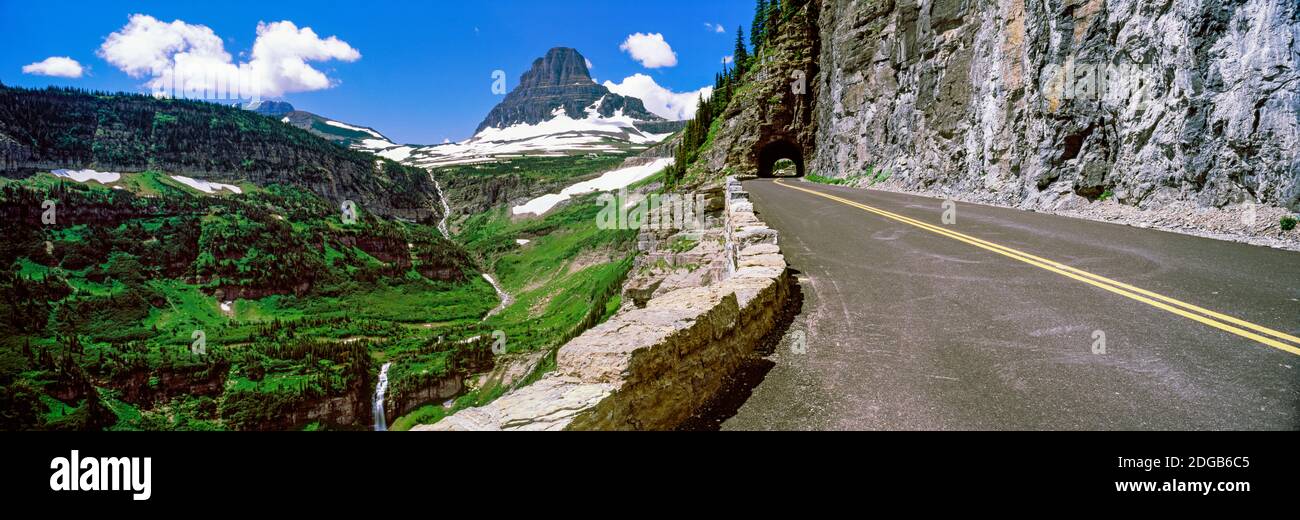 Going-to-the-Sun Road im US Glacier National Park, Montana, USA Stockfoto