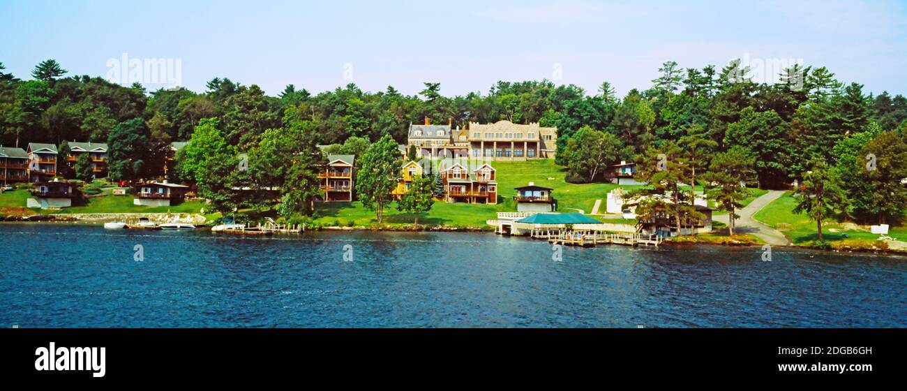 Blick vom Minne Ha Ha Steamboat, Lake George, New York State, USA Stockfoto