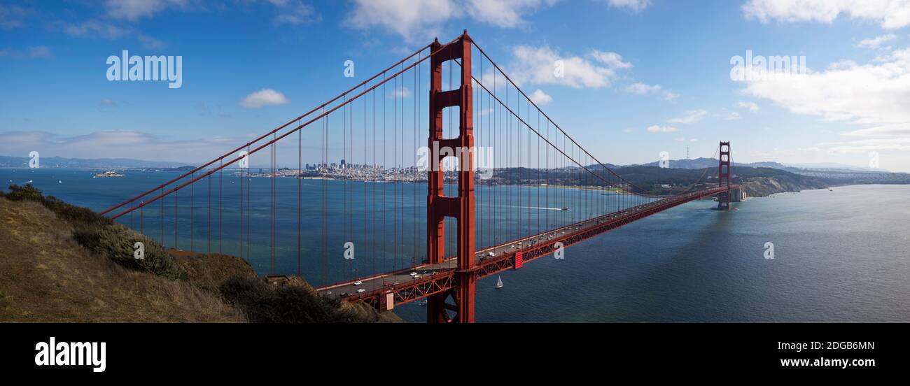 Golden Gate Bridge von Hendrik Point, San Francisco Bay, San Francisco, Kalifornien, USA Stockfoto