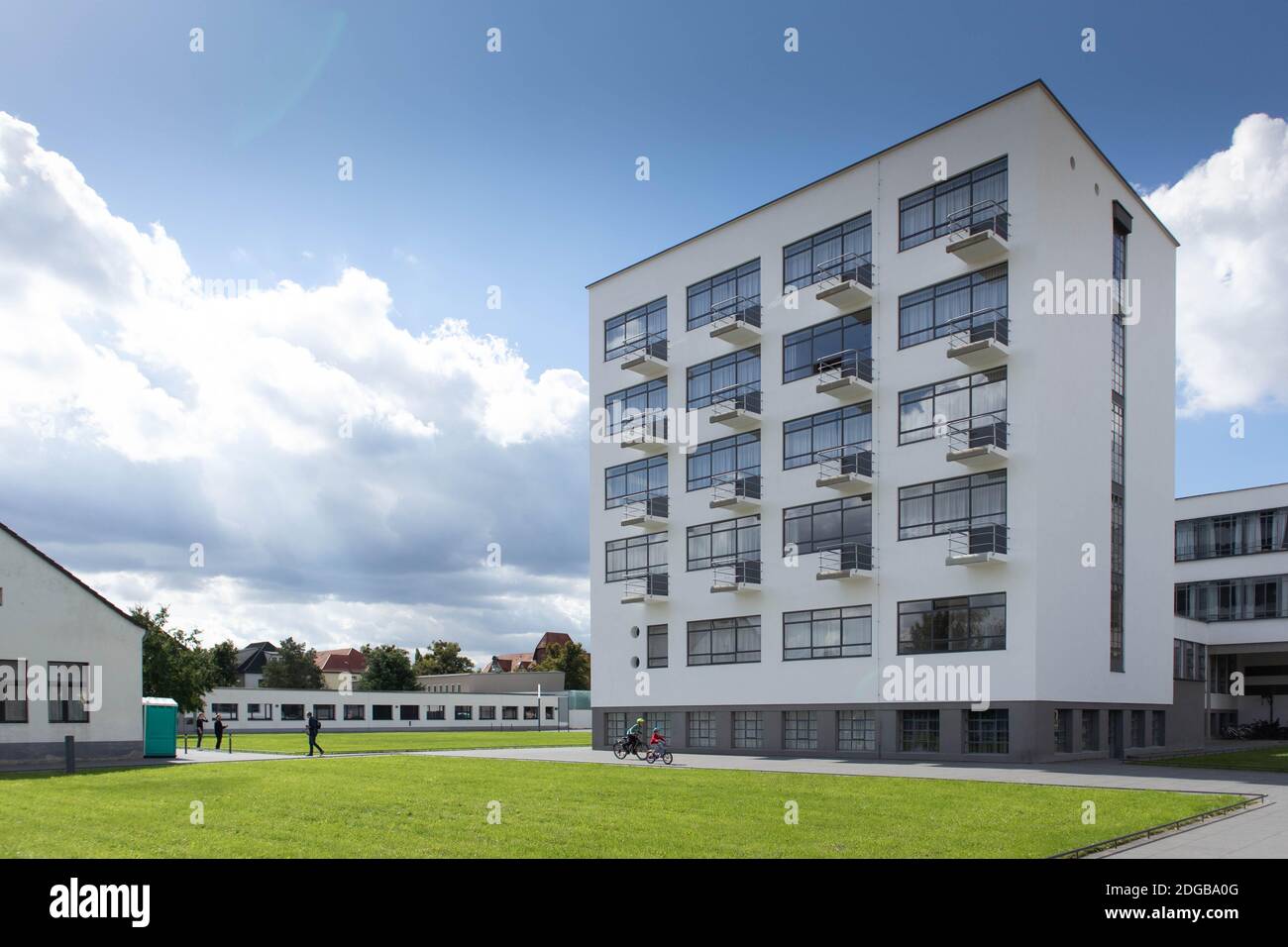 Ansichten der ersten Industrieschule Bauhaus, Dessau, Deutschland Stockfoto