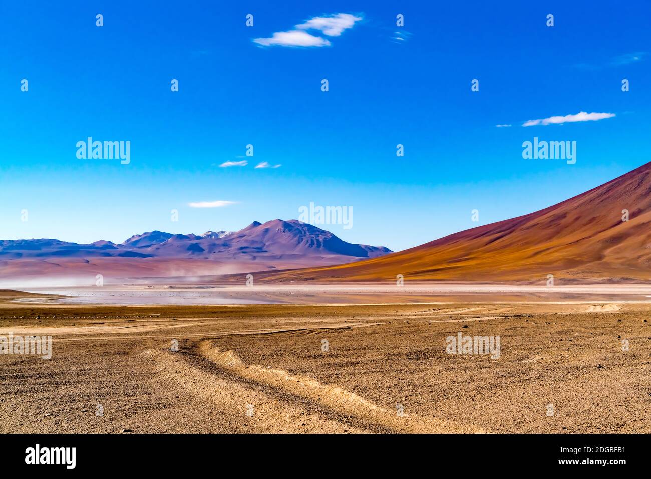 Naturlandschaft an der Laguna Verde in der Eduardo Avaroa Anden Fauna National Reserve Stockfoto