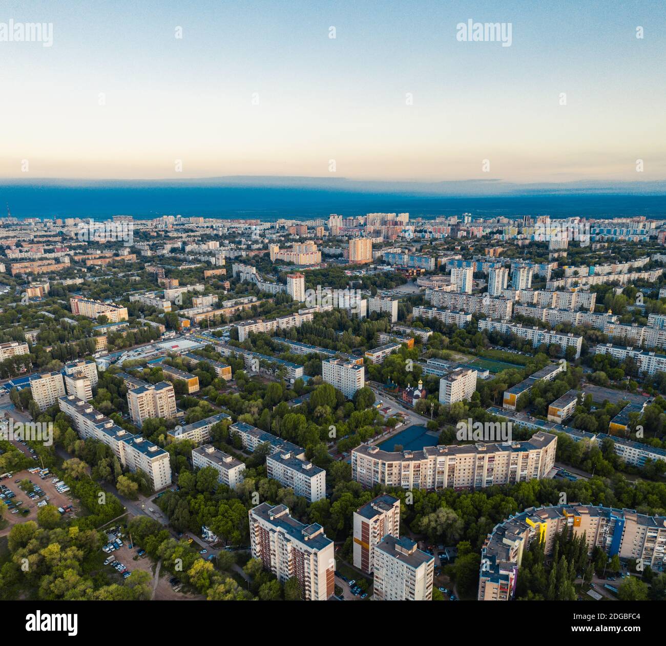 Stadt Samara, Russland, Tafelbau Luftbild Stockfotografie Alamy