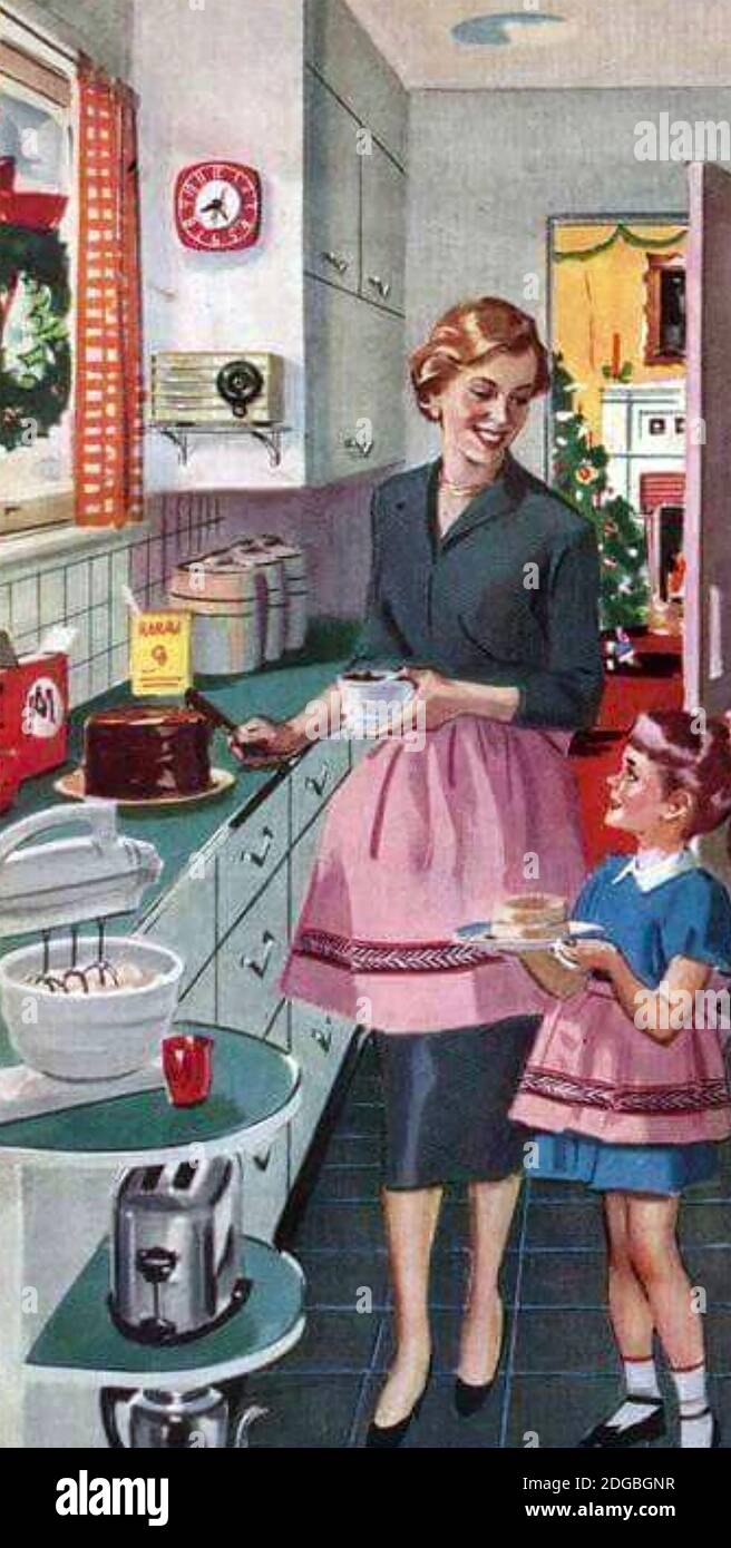 Amerikanische 50ER JAHRE KÜCHE Stockfoto