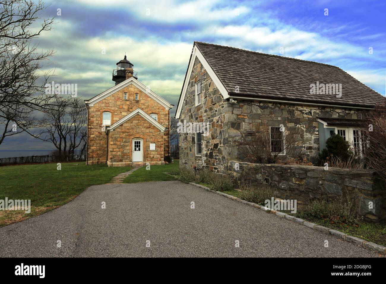Alten Feld Leuchtturm Long Island New York Stockfoto