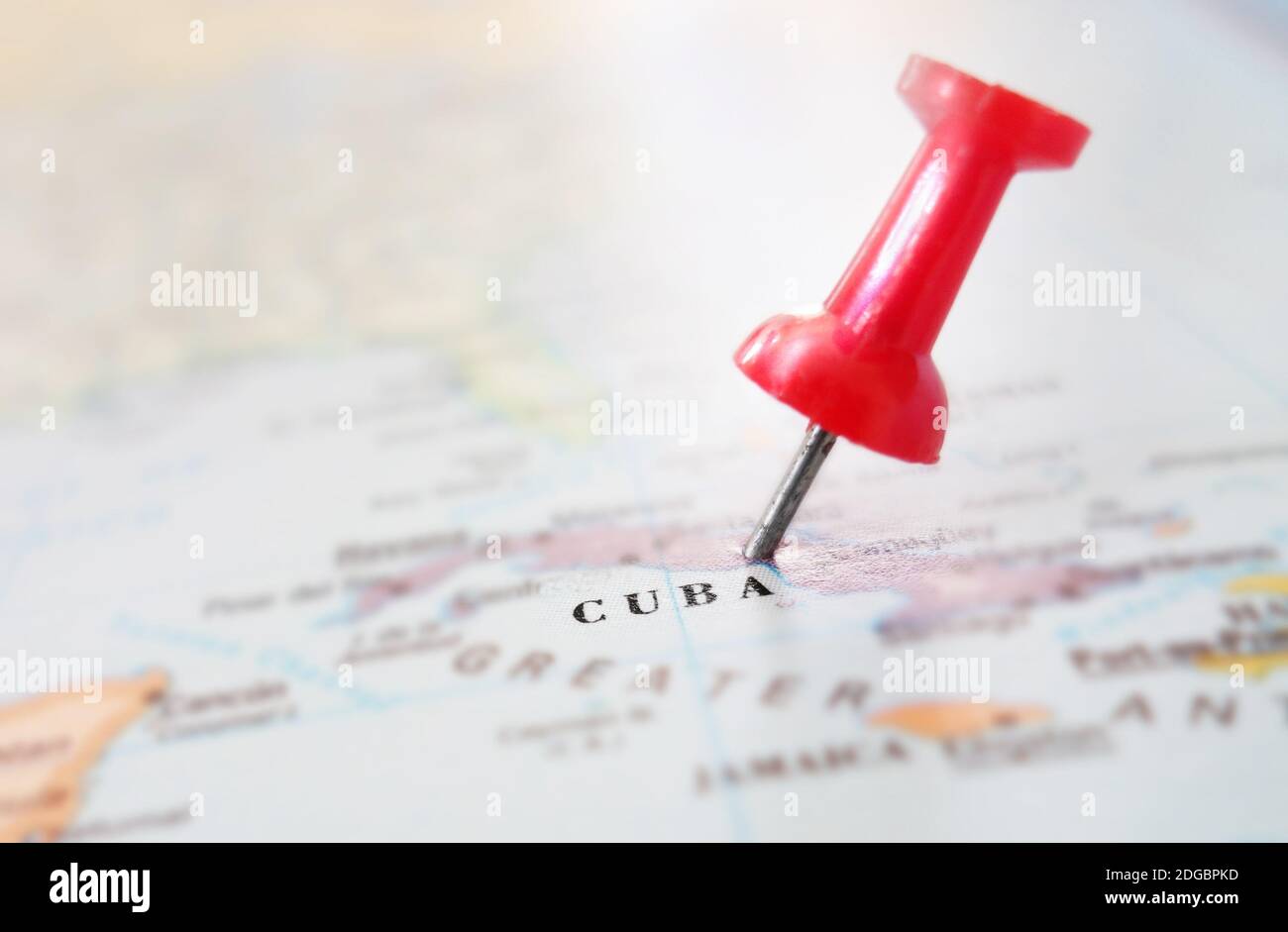 Kuba Karte Tack Stockfoto