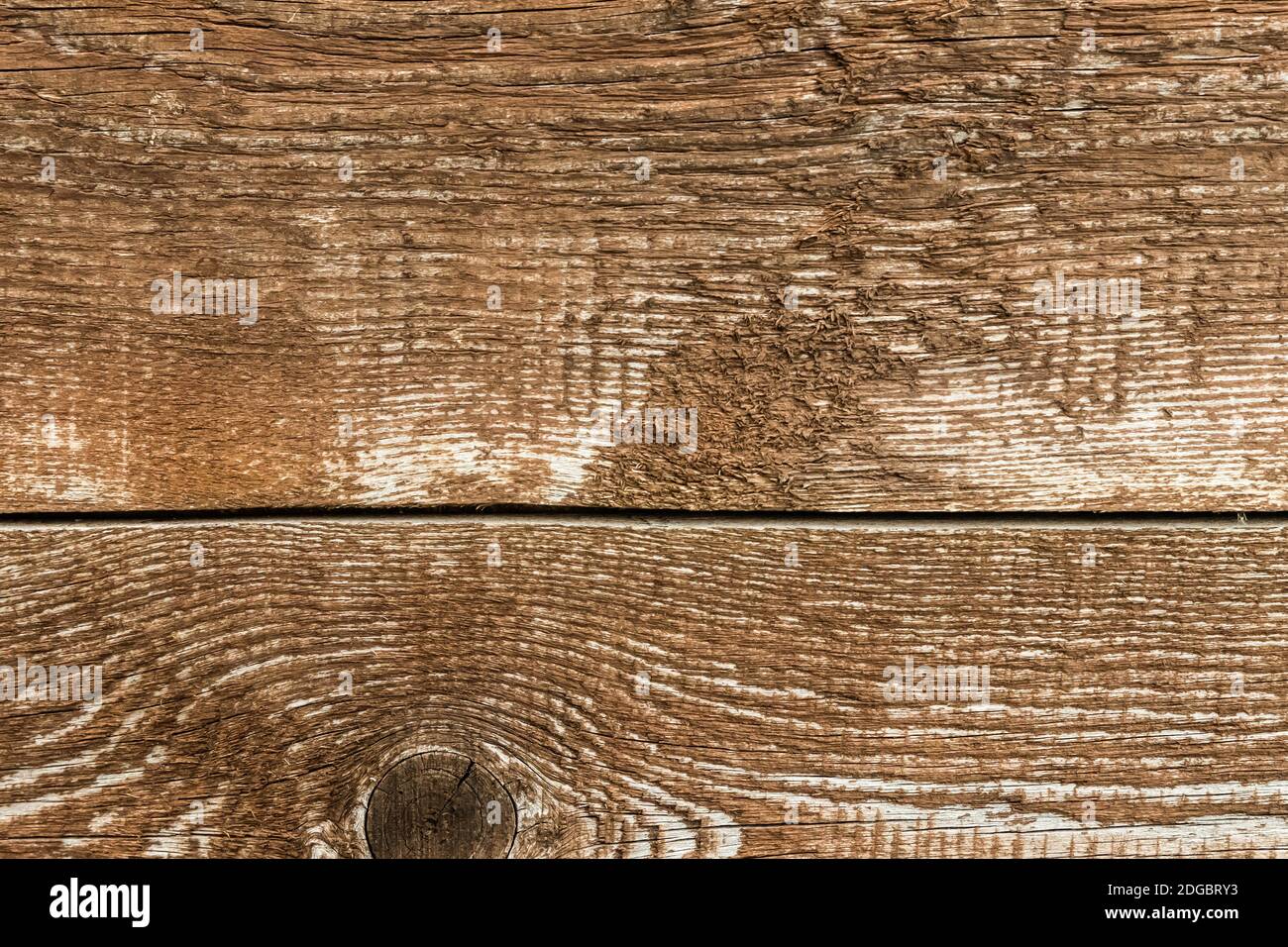 Alte Holzbretter hellbraun horizontal schäbig Hintergrund Basis Stockfoto