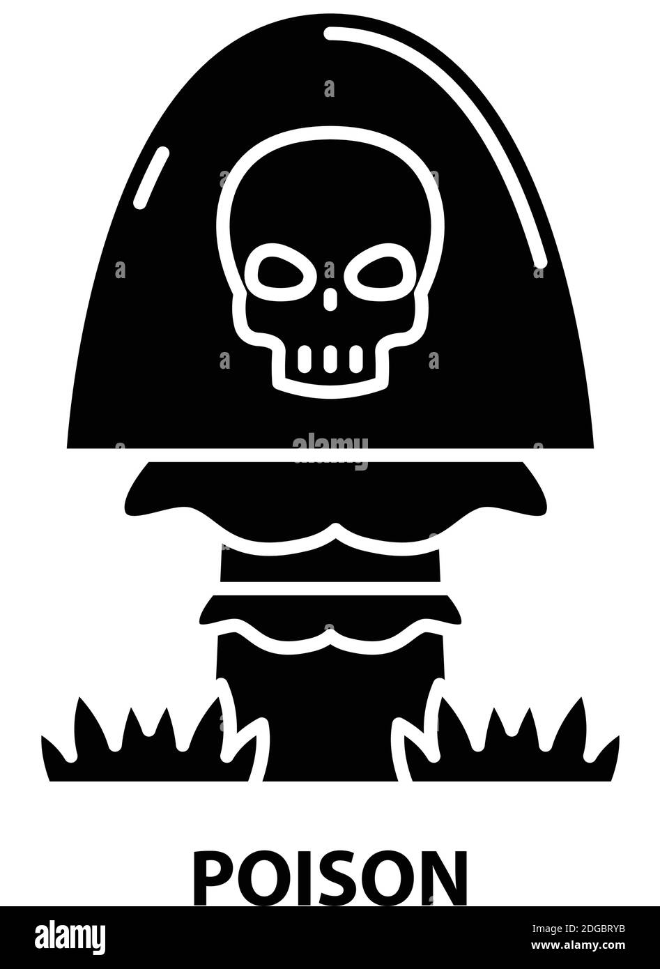 Gift-Symbol, schwarzes Vektorzeichen mit editierbaren Striche, Konzeptdarstellung Stock Vektor