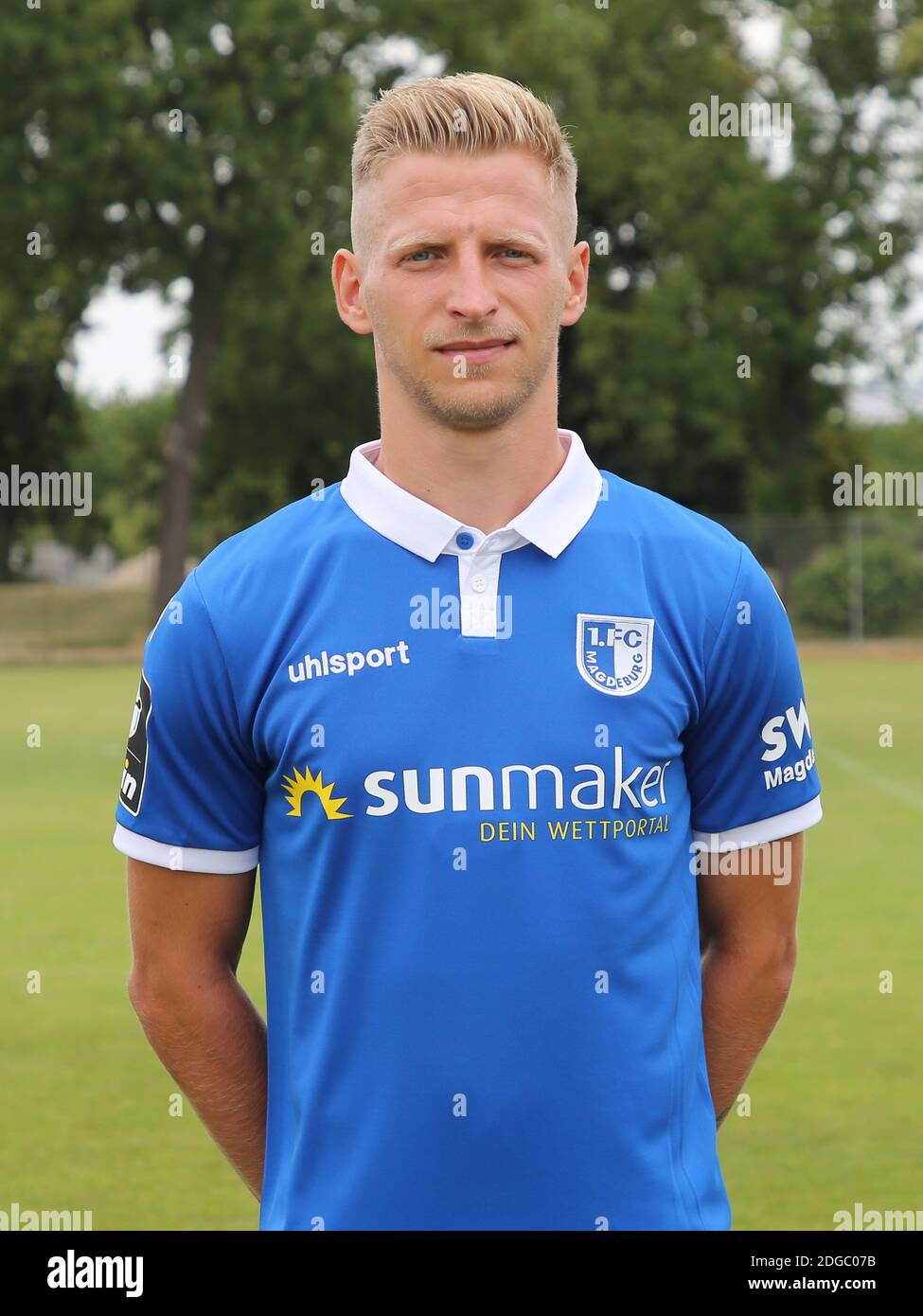 Dominik Ernst (1. FC Magdeburg, DFB 3. Liga 2019-20) Stockfoto