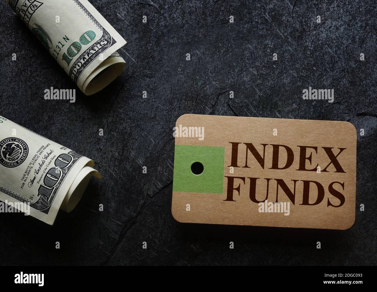 Index Fonds Geld Stockfoto