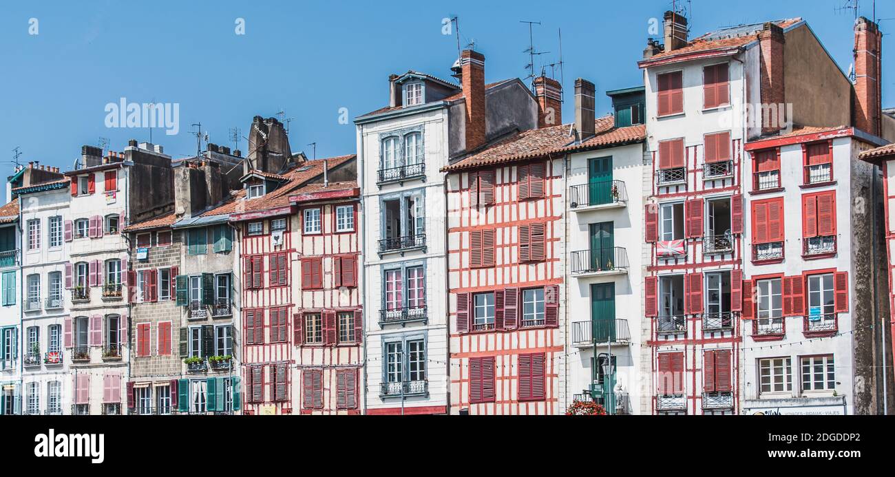Historisches und kulturelles Stadtzentrum von Bayonne, Frankreich Stockfoto