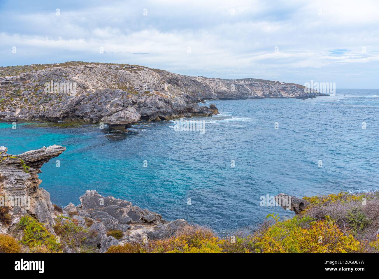 Fish Hook Bay auf der Insel Rottnest in Australien Stockfoto