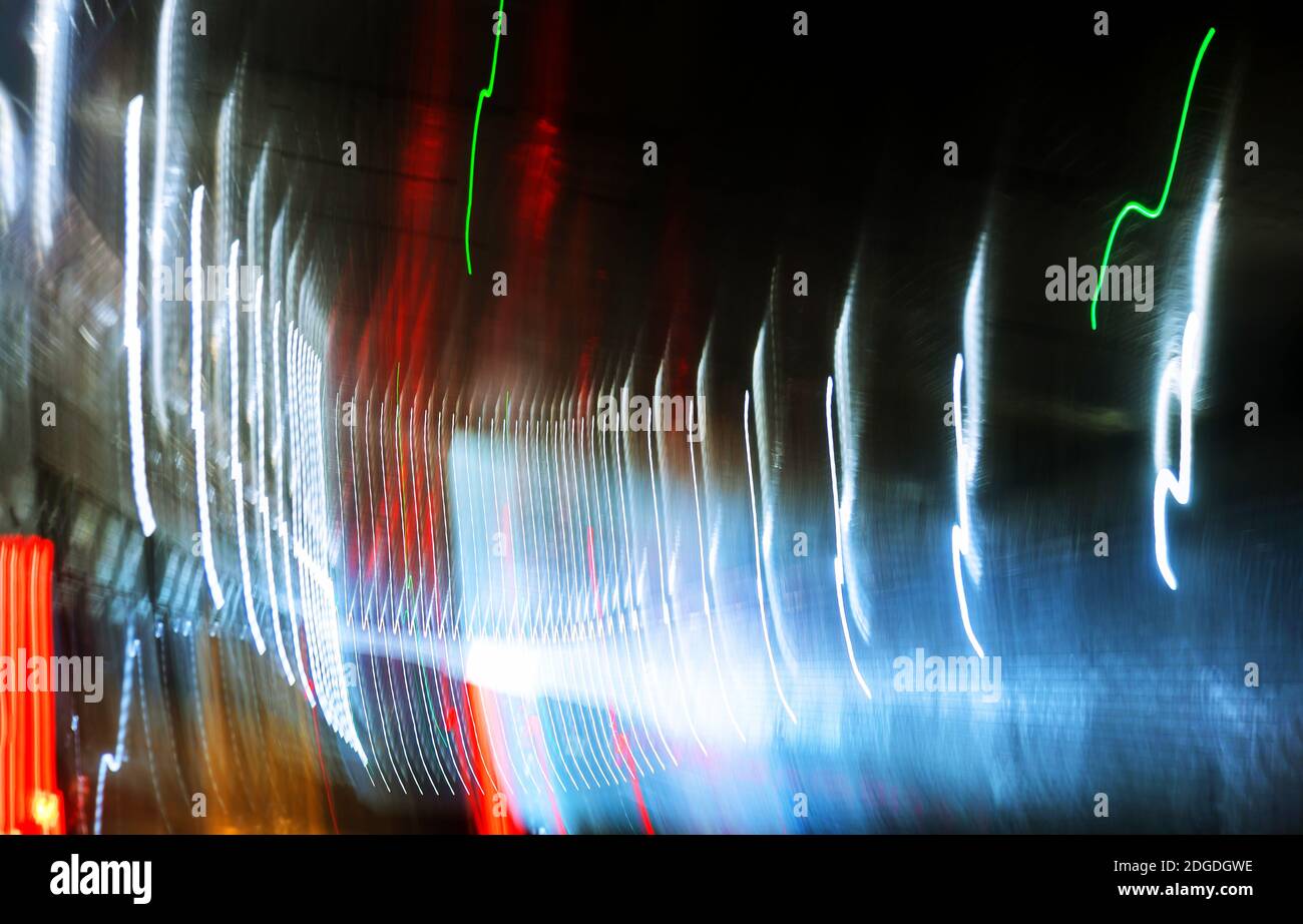 Bunte abstrakte Hintergrund der Laserstrahlen Stockfoto