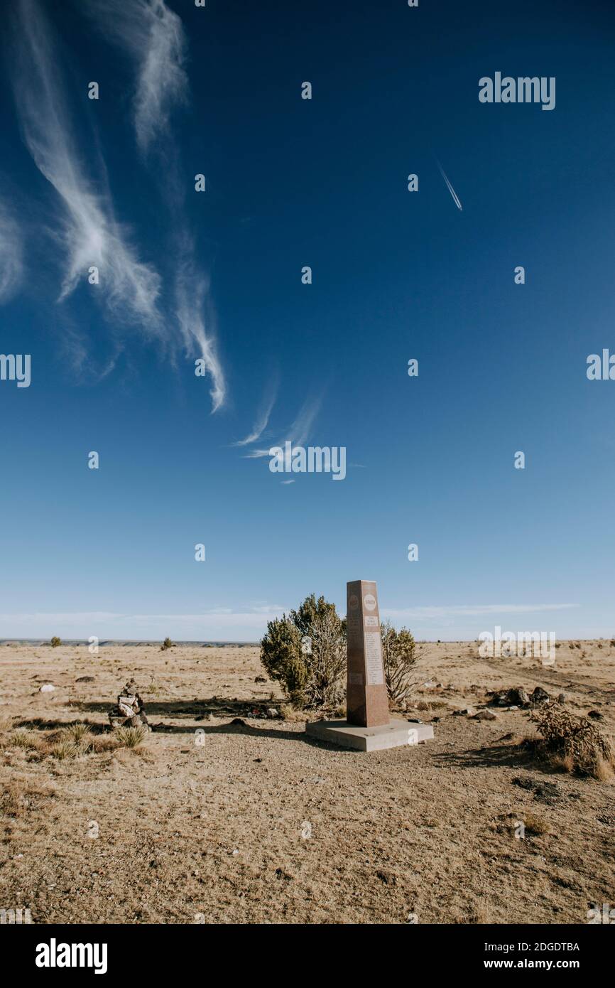 Black Mesa Obelisk, der höchste Punkt in Oklahoma Stockfoto
