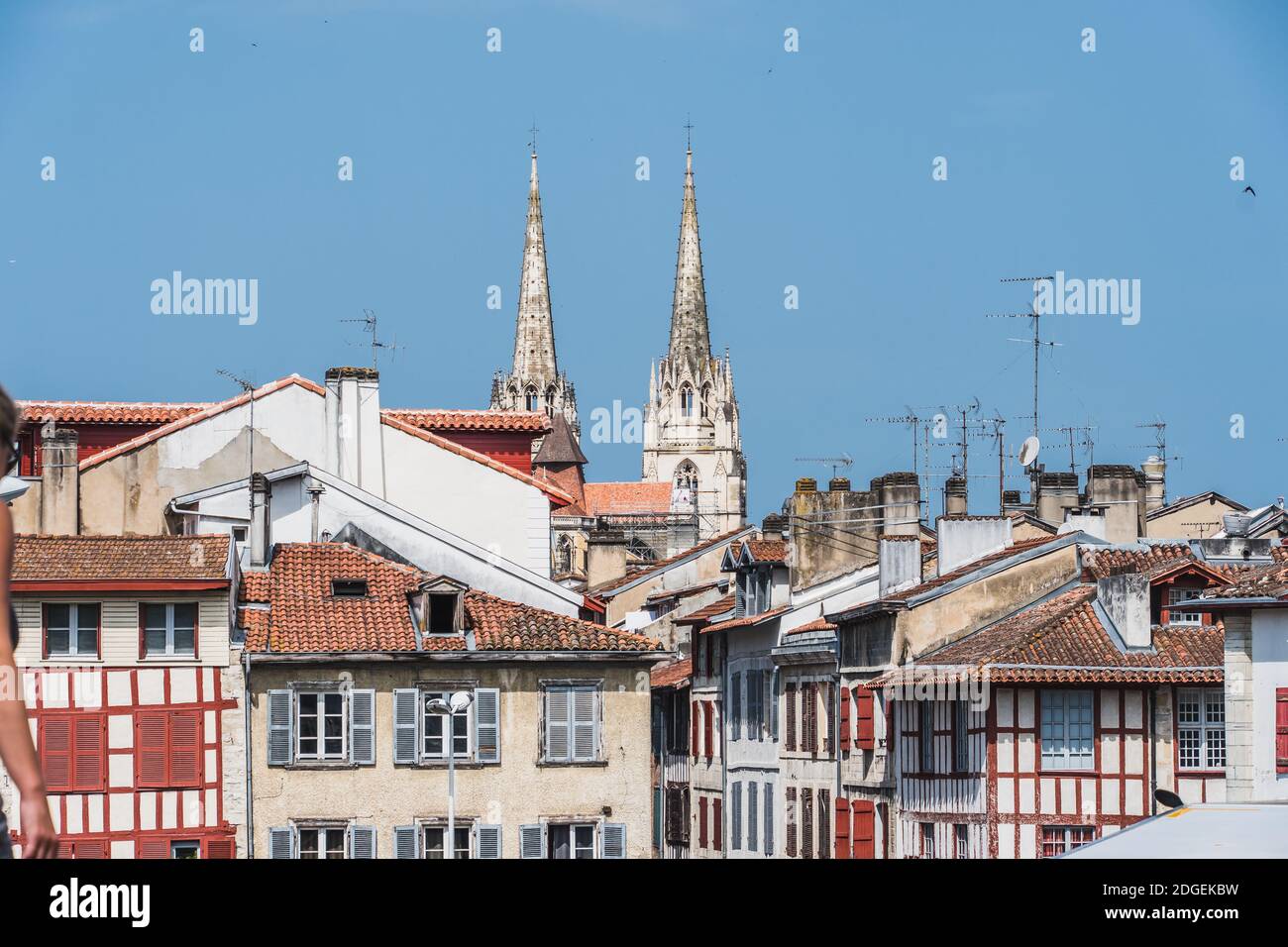 Gotische Kathedrale der Heiligen Maria im Zentrum von Bayonne, Frankreich Stockfoto