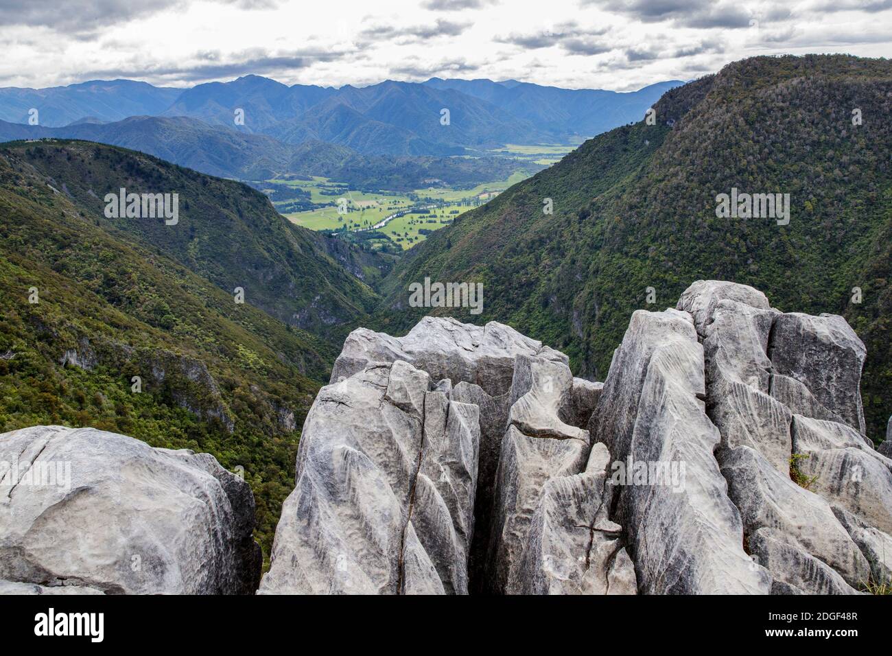 Gorge Creek Lookout, Harwoods Hole Track, Abel Tasman National Park, Nelson, Tasman, Neuseeland, Samstag, 21. November 2020. Stockfoto
