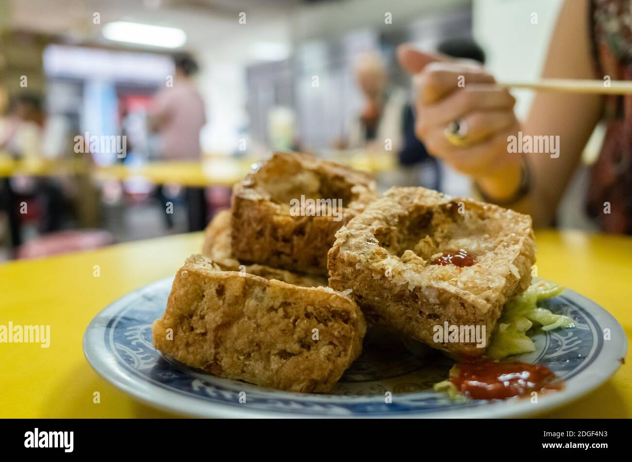 Berühmter taiwanesischer Snack von stinkenden Tofu Stockfoto