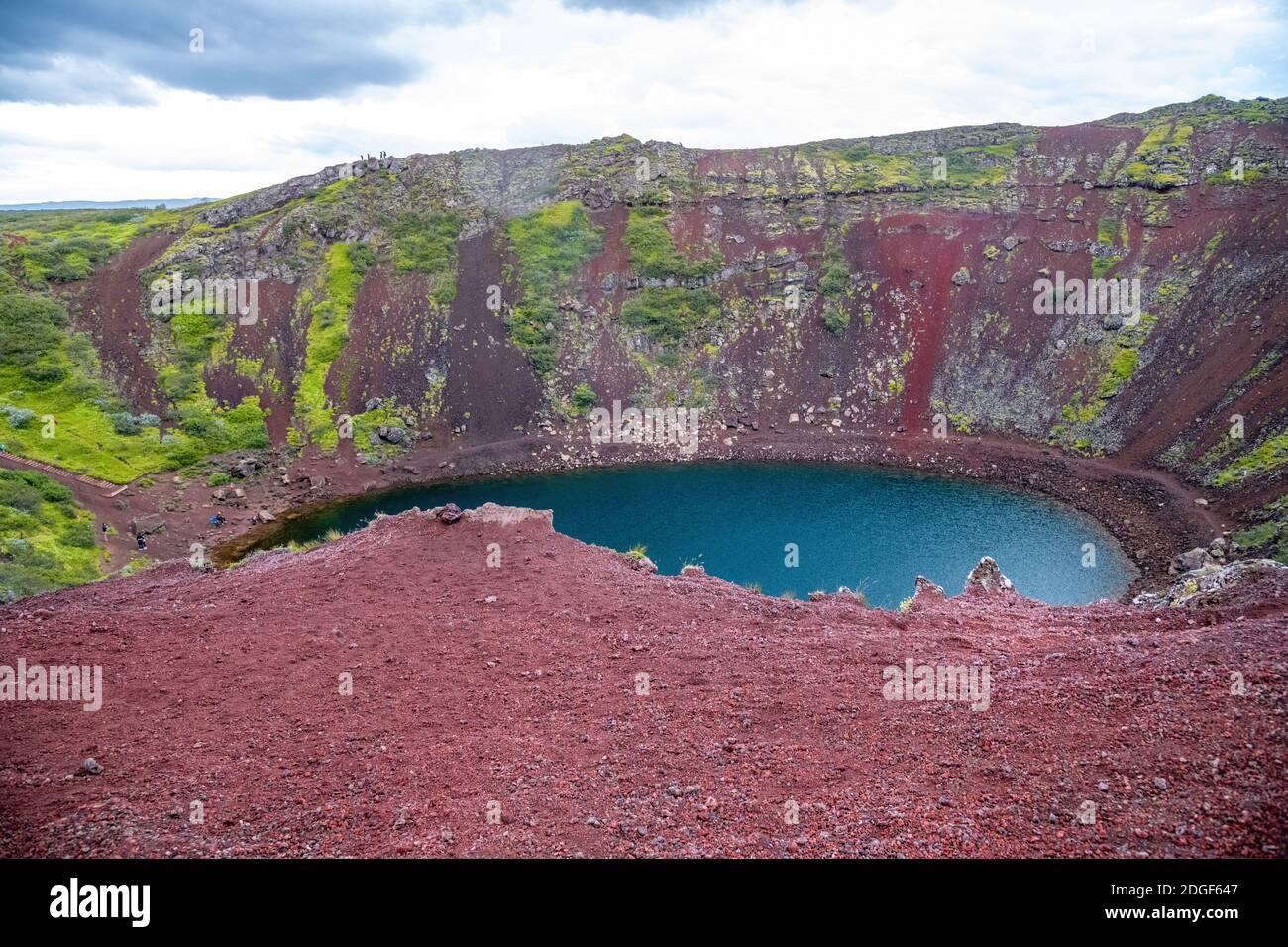 Kerid Crater Lake in Island Stockfoto