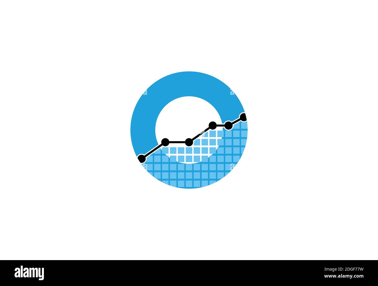 Kreis Analyse Logo, Trading-Logo, Finanzen Logo, wachsende Grafik Symbol Illustration Stock Vektor
