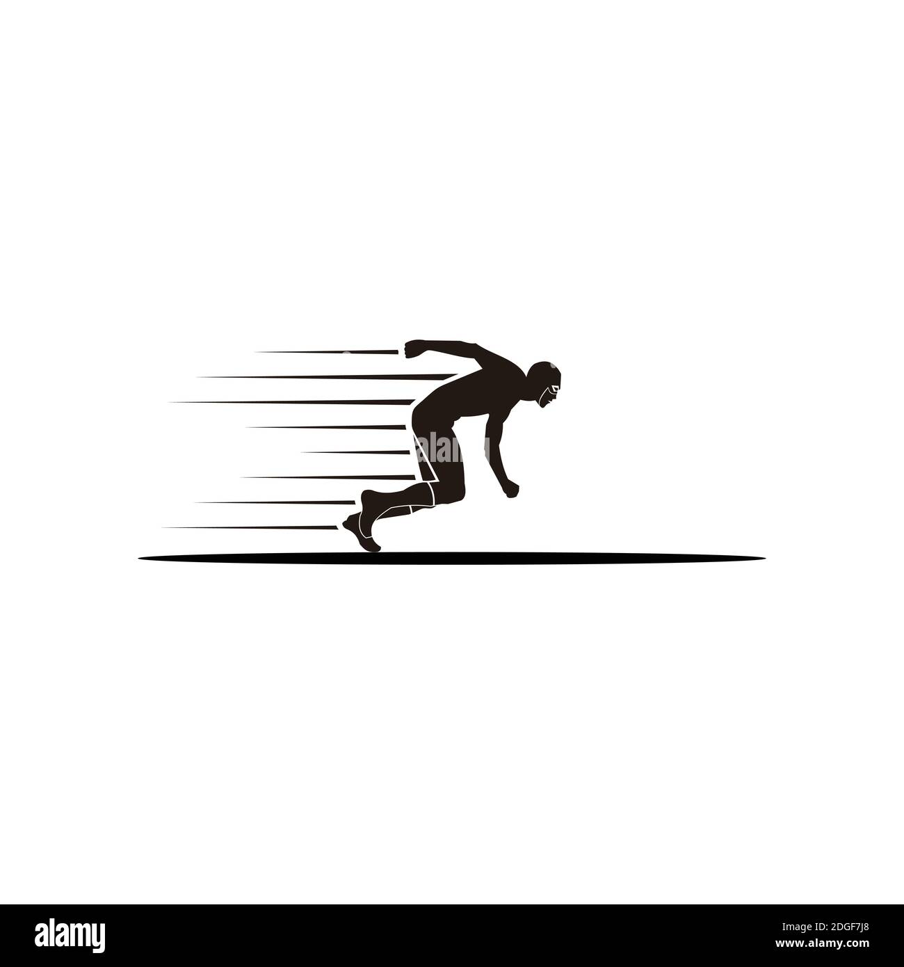 Silhouette läuft schnell Illustration Design Stock Vektor