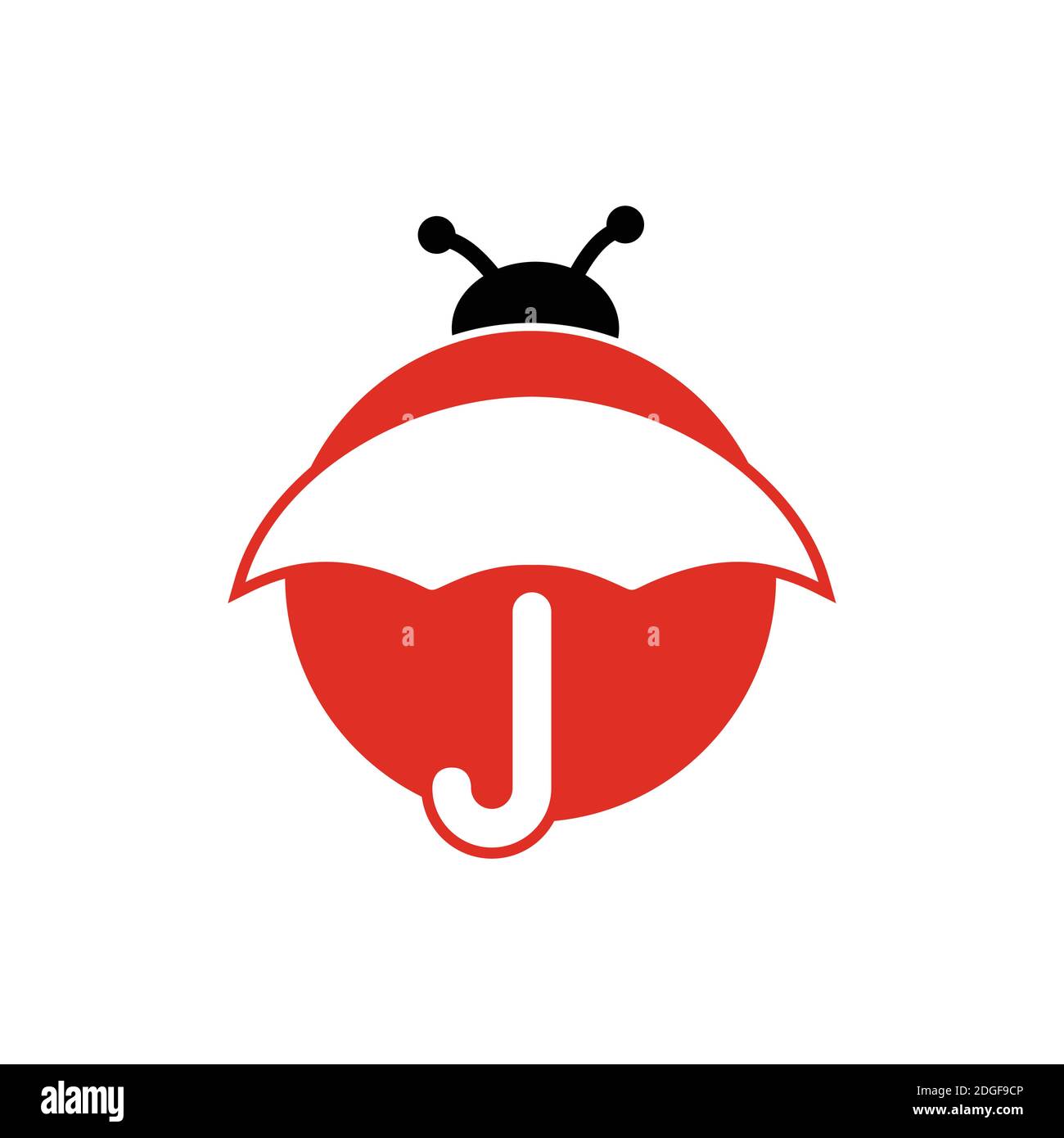 ladybug Regenschirm kreatives Logo Design Stock Vektor