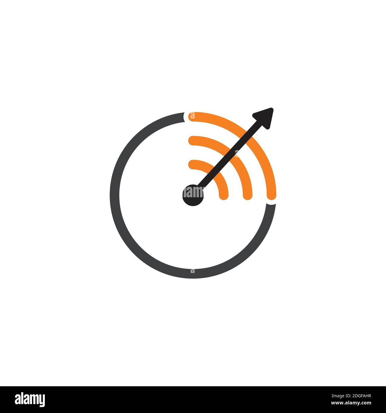 Wi-Fi-Symbol mit Pfeil Stock Vektor
