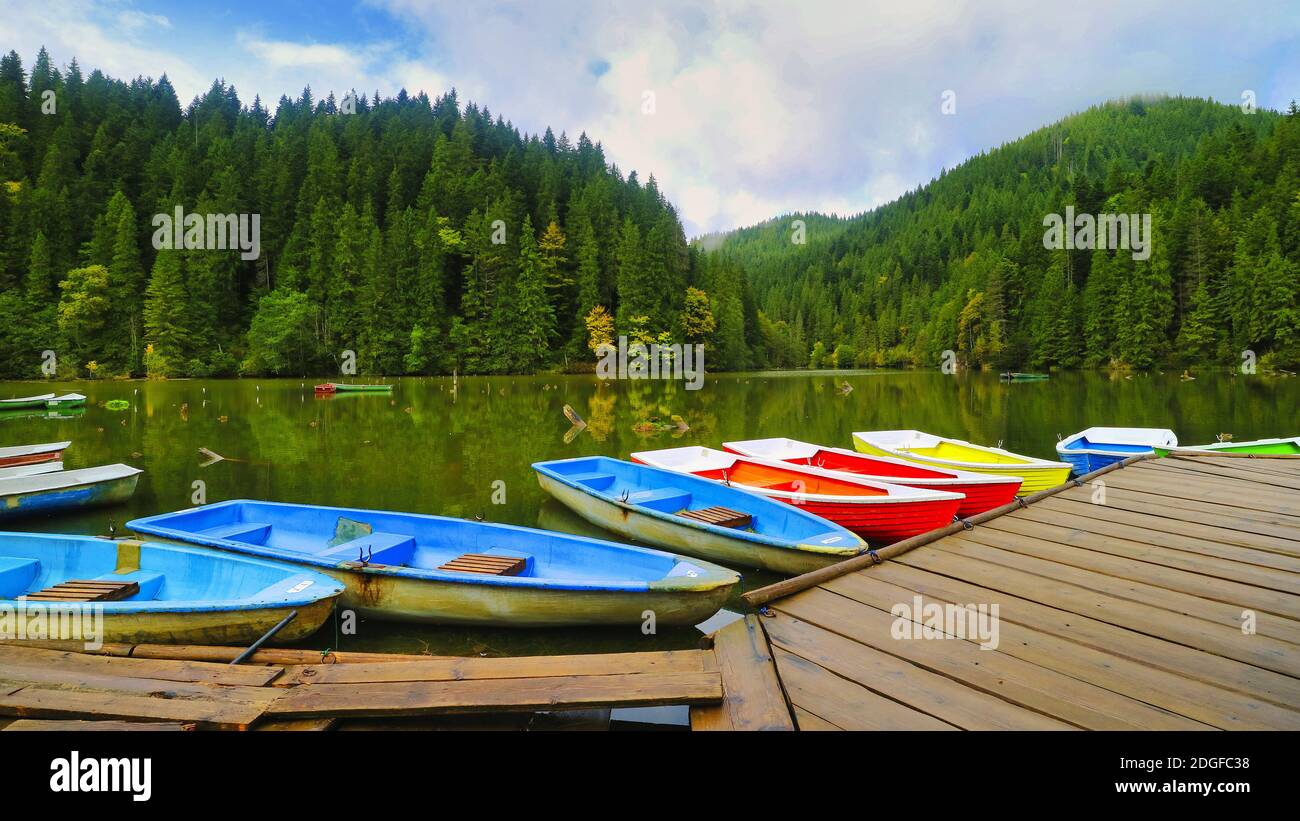 Lacu Rosu, Red Lake, Karpaten, Moldawien, Rumänien Stockfoto