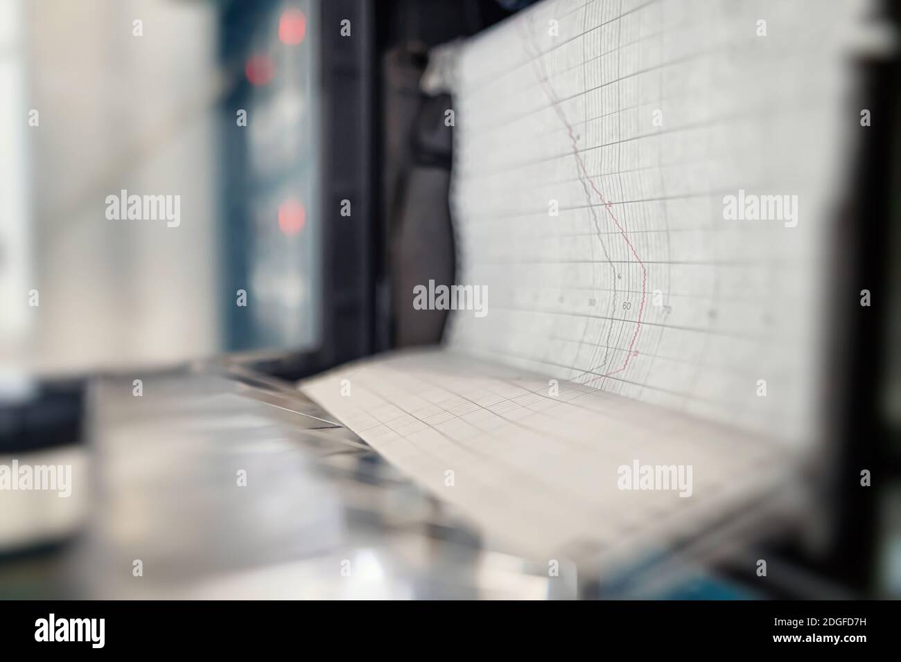 Drucken Sie ein Wärmebehandlungsdiagramm von zwei Prozessen mit einem Automat Stockfoto