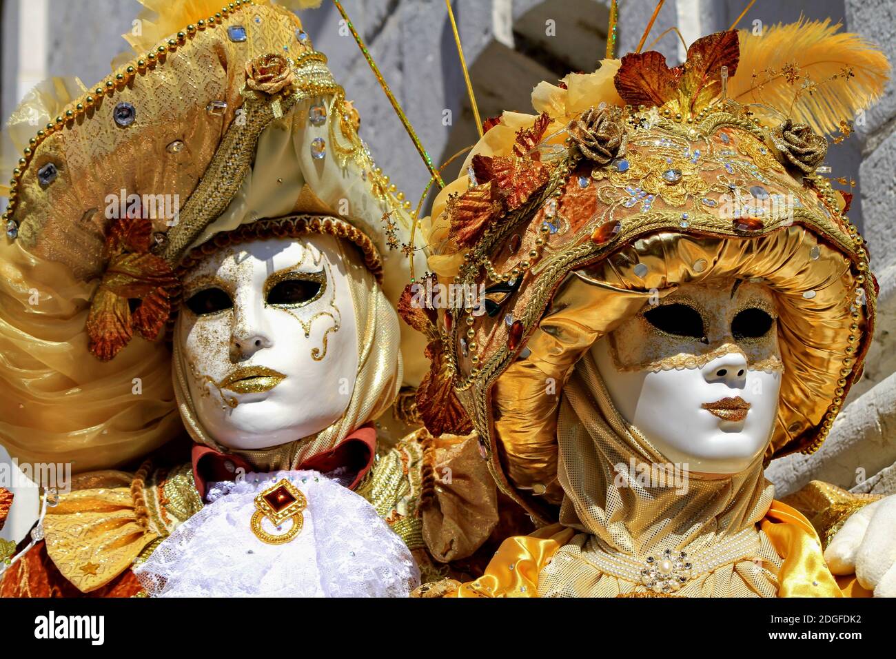 Sehr schöne Maske und Faschings Make-up in Annecy Stockfoto