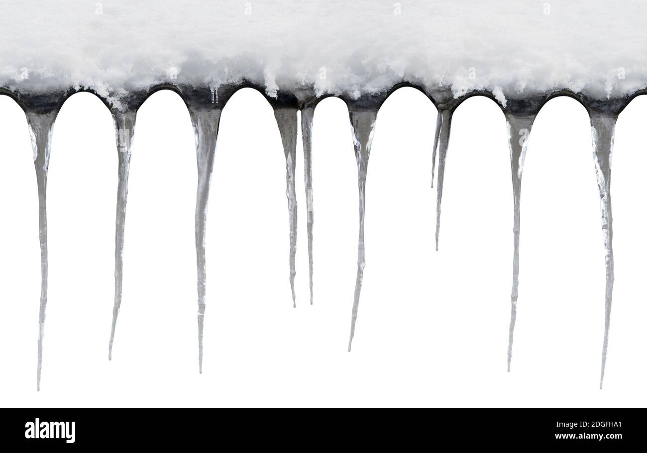 Eiszapfen Horizontal Nahtloses Muster Stockfoto