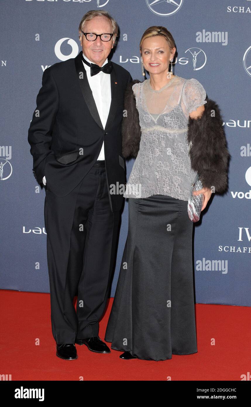 Ekkehard Streletzki und Frau Sigrid Streletzki bei der Ankunft bei den Laureus Sports Awards 2012, Westminster Central Hall, London. Stockfoto